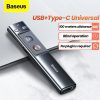 Baseus Wireless Presenter Pen 2.4Ghz USB C Adapter Handheld Remote Control Pointer Red Pen PPT Power Point Presentation Pointer