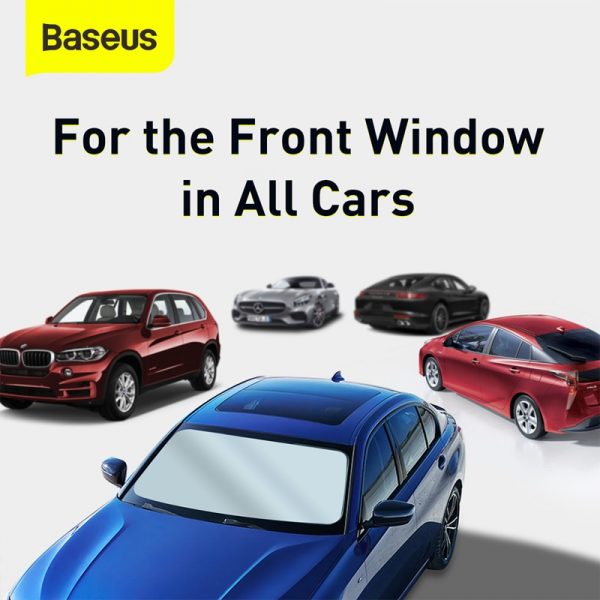 Baseus Car Sunshade Retractable Windshield Automatic sunshade curtain Car Front Window Foldable Windshield Sun Shade 58/64/CM