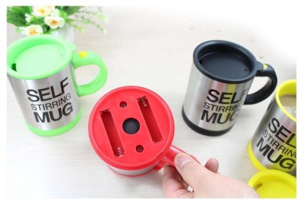 5 Colors Lazy Tazas Self Stirring Mug Coffee Cup Smart Stainless Steel Mugs Copos Inox Tea 5