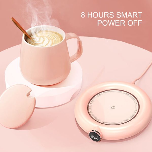 Cup Warmer Electric 10W USB Heating Drink Coffee Tea Milk Mug Mat Timing Non slip Adjustable 2