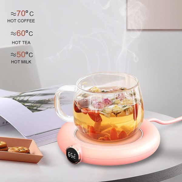 Cup Warmer Electric 10W USB Heating Drink Coffee Tea Milk Mug Mat Timing Non slip Adjustable 3