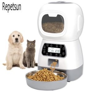 3 5L Automatic Pet Feeder Smart Food Dispenser For Cats Dogs Timer Stainless Steel Bowl Auto