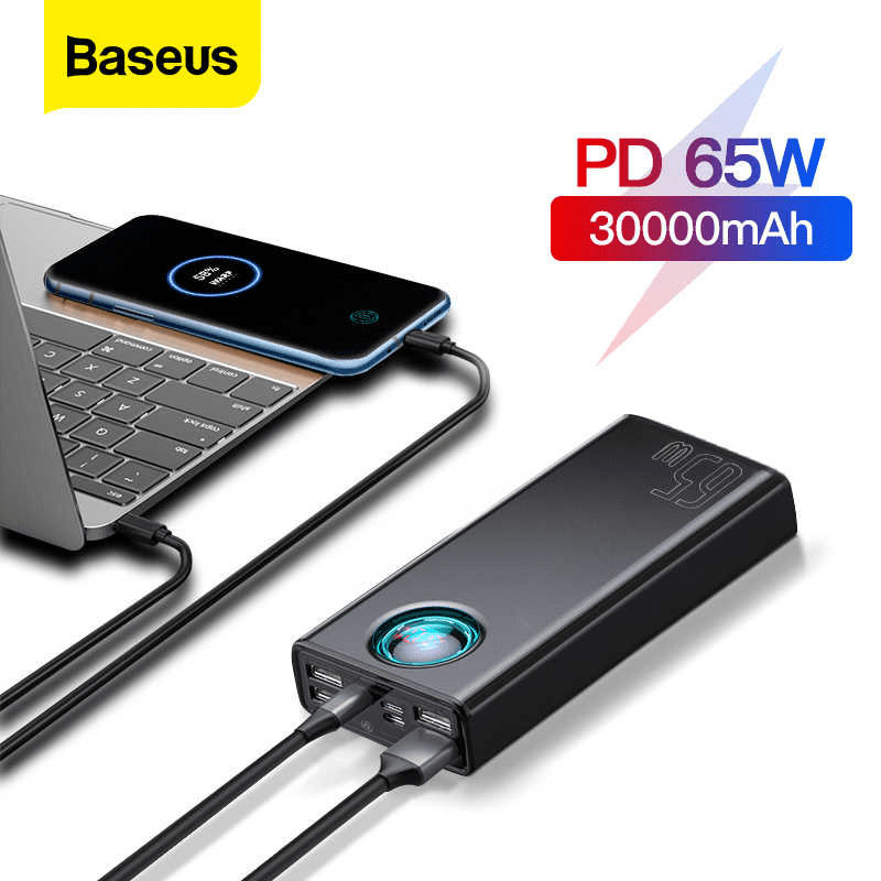 4 Baseus 65W Power Bank 30000mAh USB C PD Quick Charge 30000 Powerbank 3