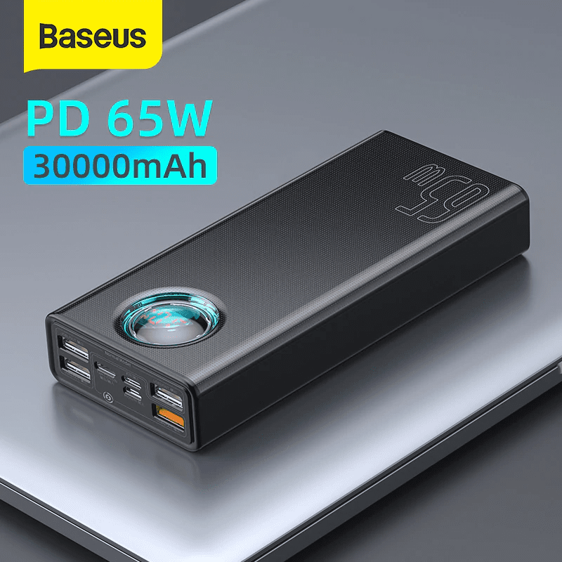 5 Baseus 65W Power Bank 30000mAh USB C PD Quick Charge 30000 Powerbank 5