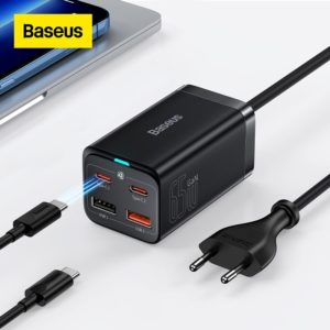 Baseus 65W GaN Charger Desktop Laptop Fast Charger 4 in 1 Adaptor For iPhone 13 12