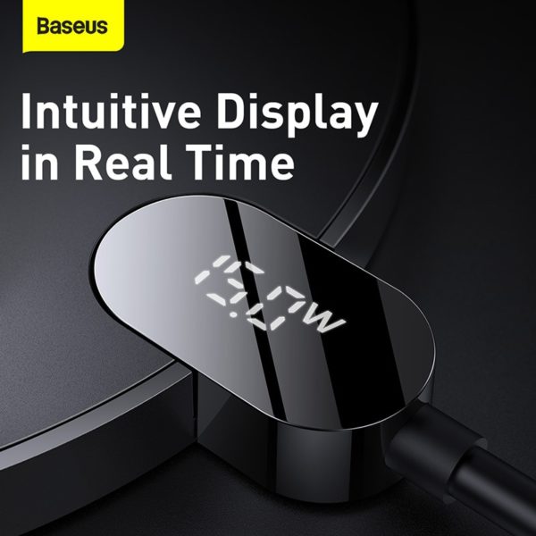 Baseus LED Digital Display 15W Wireless Charger Fast Wireless Charging Pad For iPhone 13 12 11 1