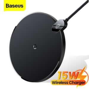 Baseus LED Digital Display 15W Wireless Charger Fast Wireless Charging Pad For iPhone 13 12 11