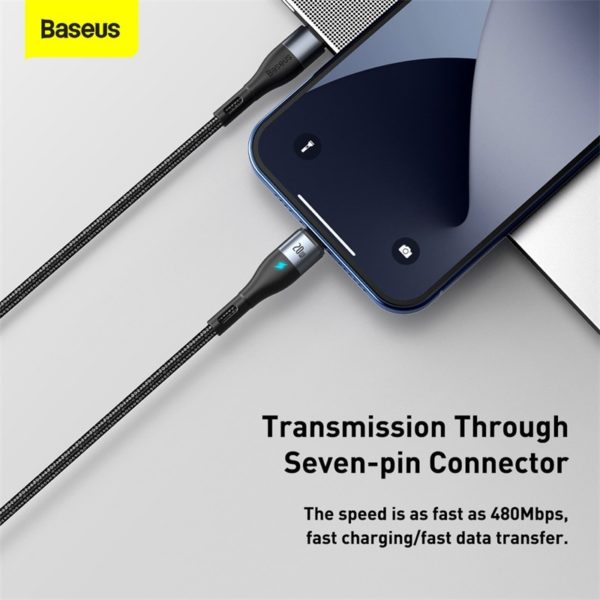 Baseus 20W USB C Magnetic Cable for iPhone 12 Pro Max X Fast Charging Cable for 4