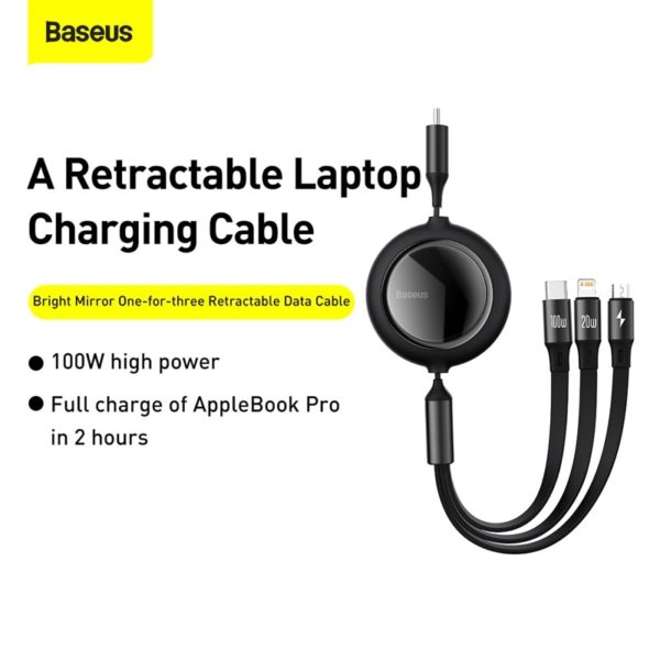 Baseus 66W 3 in 1 USB C Cable for iPhone 12 Charger Micro USB Type C 1