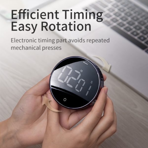 Baseus LED Digital Kitchen Timer For Cooking Shower Study Stopwatch Alarm Clock Magnetic Electronic Cooking Countdown 1