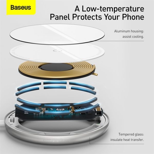 Baseus Mini Magnetic Wireless Charger 15W Qi PD Quick Charging Pad For iPhone 13 12 Pro 3