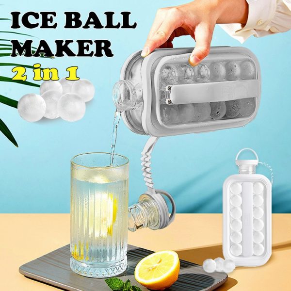 Freezer Kettle Ice Ice Ball Maker Portable Cube Mold with Lid for Whiskey Cocktail Bar Ball 1