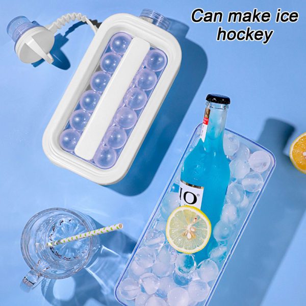 Freezer Kettle Ice Ice Ball Maker Portable Cube Mold with Lid for Whiskey Cocktail Bar Ball 4