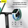 Baseus Swan 3 in 1 Magnetic Wireless Charger Stand 20W for iPhone 13 12 pro max 2
