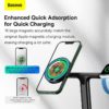 Baseus Swan 3 in 1 Magnetic Wireless Charger Stand 20W for iPhone 13 12 pro max 3