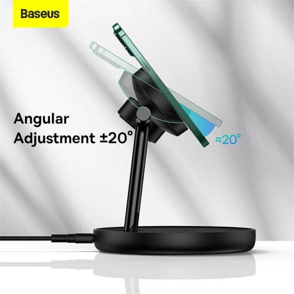 Baseus Swan 3 in 1 Magnetic Wireless Charger Stand 20W for iPhone 13 12 pro max 4