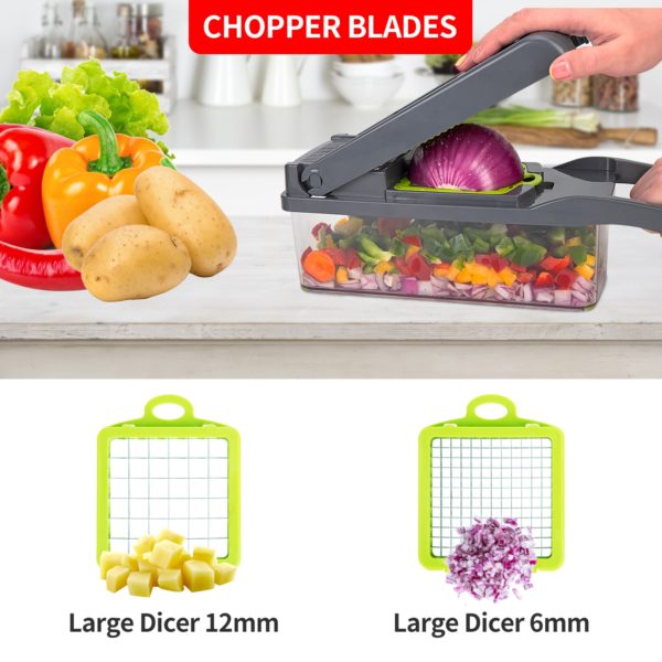 10 in 1 Multifunctional vegetable cutter shredders slicer with basket fruit potato chopper carrot grater slicer 3