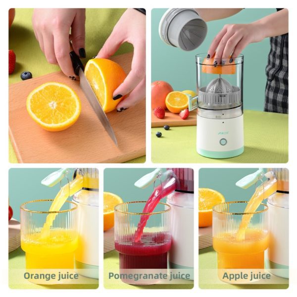 45W Wireless Slow Juicer Automatic Orange Lemon Juicer USB Charging Juices Separator Portable Squeezer Pressure Juicer 5