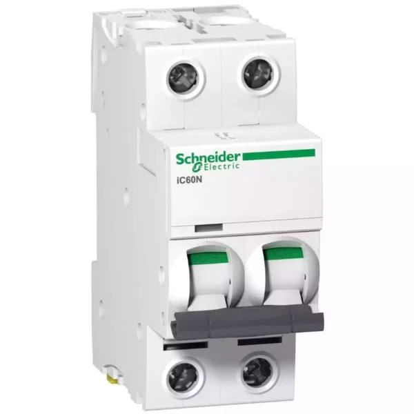 Schneider Acti9 iC60N 2P 1A C Miniature Circuit breaker