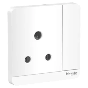 Schneider AvatarOn, switched socket, 3P, 15 A, 250 V, LED, White E8315_15N_WE_G12