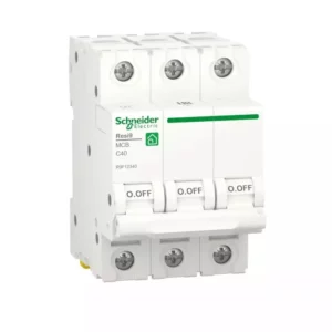 Schneider Miniature circuit breaker (MCB), Resi9, 3P, 40A, C curve, 6000A (IEC/EN 60898-1)