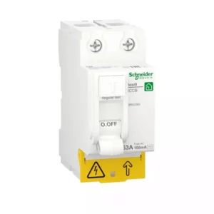 Schneider Residual current circuit breaker (RCCB), Resi9, 2P, 63A, AC type, 100mA