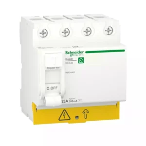 Schneider Residual current circuit breaker (RCCB), Resi9, 4P, 63A, AC type, 300mA