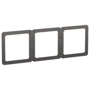 Schneider AvatarOn, aligning frame, 3 gangs, Dark grey E8331_36_DG
