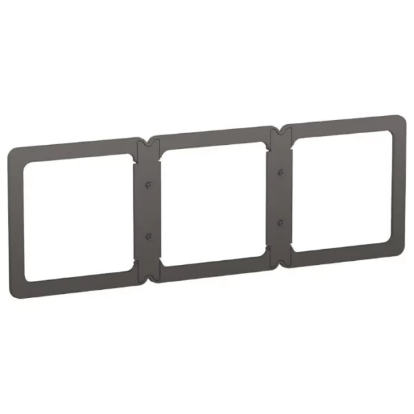Schneider AvatarOn, aligning frame, 3 gangs, Dark grey E8331_36_DG