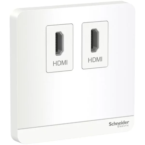 Schneider AvatarOn, data socket, 2 HDMI, White E8332HDHD_WE