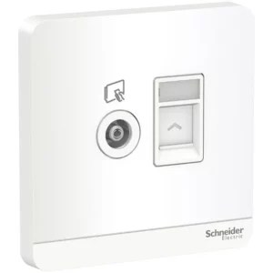 Schneider AvatarOn, TV/R/DATA socket, RJ45, cat6, White E8332TVRJS6_WE