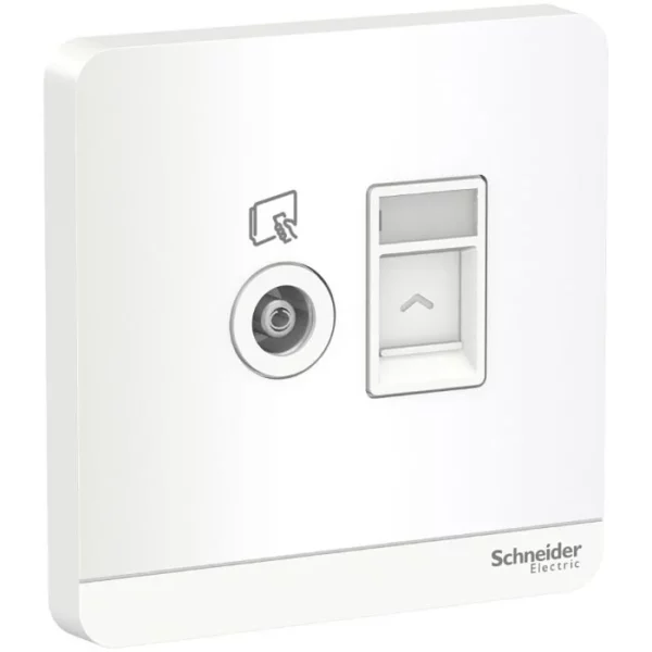 Schneider AvatarOn, TV/R/DATA socket, RJ45, cat6, White E8332TVRJS6_WE