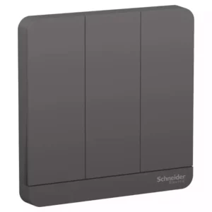 Schneider AvatarOn, 3 switches, 16AX, 250V, 1 way, Dark Grey E8333L1_DG