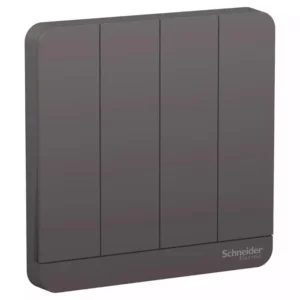 Schneider AvatarOn, 4 switches, 16AX, 250V, 1 way, Dark Grey E8334L1_DG
