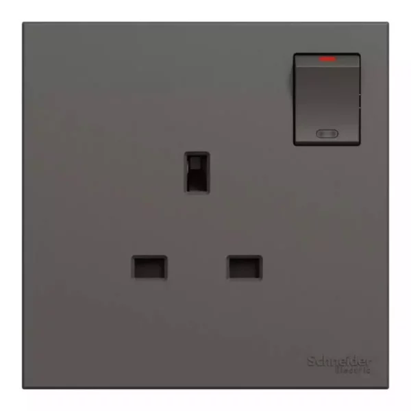 Schneider 13A 250V 1G w_ SW Soc with LED DG E8715N_DG - Image 3