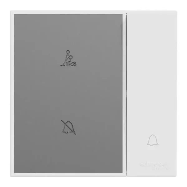 Schneider Bell switch, AvatarOn C, 10A 250V, 1 gang, with illuminated DND & PCU symbol, white E8731BPDM_WE - Image 3