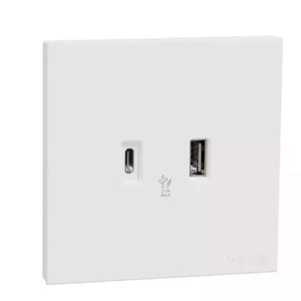 Schneider 21W A+C, QC PD USB charger, WE E8732ACQUSB_WE