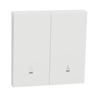 Schneider Switch, AvatarOn C, 16AX, 2 gang, with Neon indicator, with C & P symbol, white E8732DMS_WE