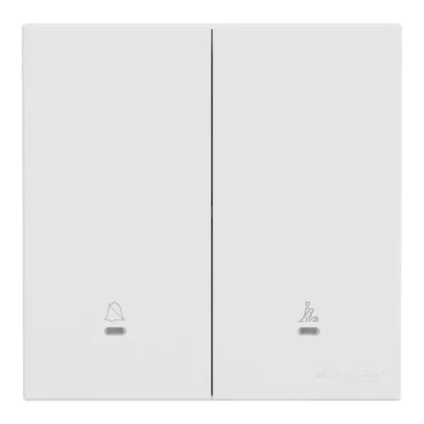 Schneider Switch, AvatarOn C, 16AX, 2 gang, with Neon indicator, with C & P symbol, white E8732DMS_WE - Image 4
