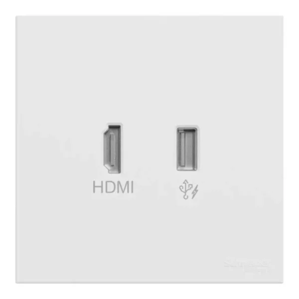 Schneider  HDMI + USB socket WE E8732HDUSB_WE - Image 3