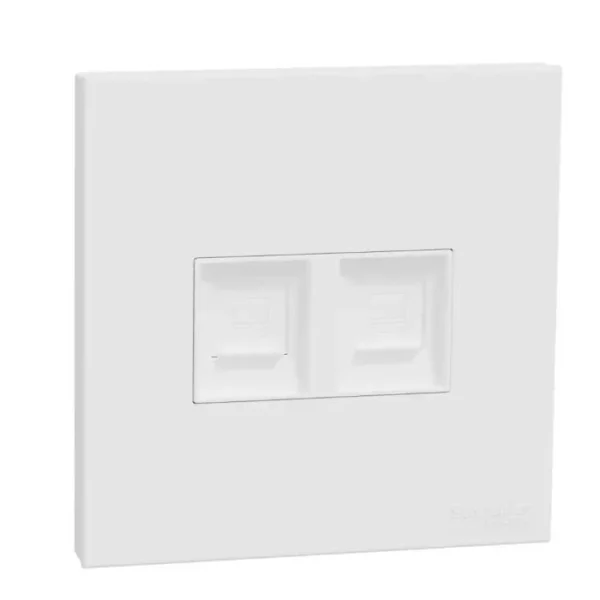 Schneider 2G RJ45 DATA, CAT6, KS ON SHU WP WE E8732RJS6_WE