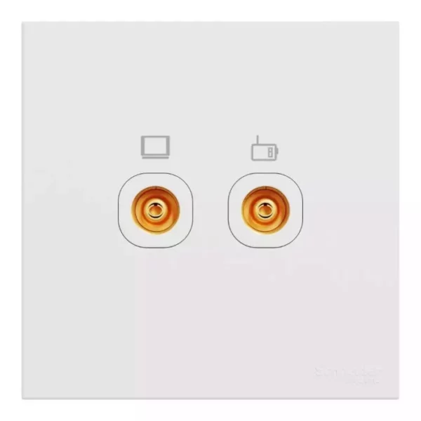 Schneider TV Master/FM socket, AvatarOn C, 2 gangs, white E8732TVFMM_WE - Image 3