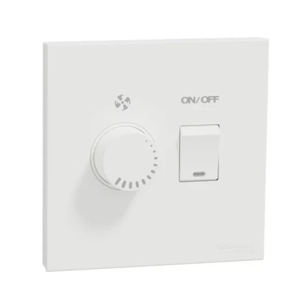 Schneider Fan Controller with switch, AvatarOn C, white E8732V400F_WE
