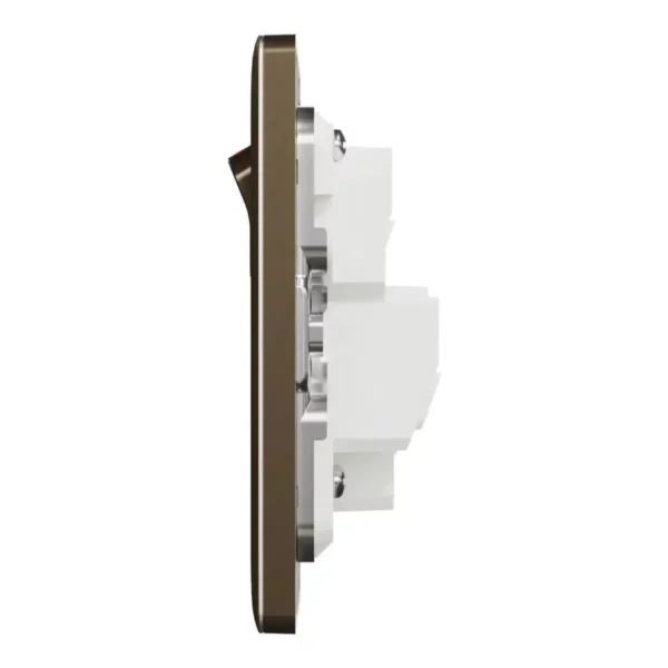 Schneider Switched socket, Unica X, 13A, 250V, 1 gang, with LED, Antique Bronze ,NUX15N_AB - Image 4