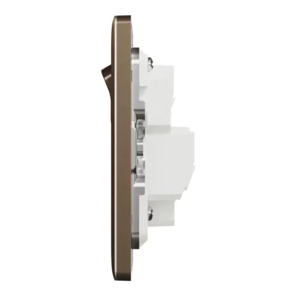 Schneider Switched socket, Unica X, 13A, 250V, 1 gang, Dark Bronze ,NUX15_DB - Image 4