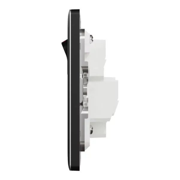 Schneider Switched socket, Unica X, 13A, 250V, 1 gang,Jet Black ,NUX15_JB - Image 4
