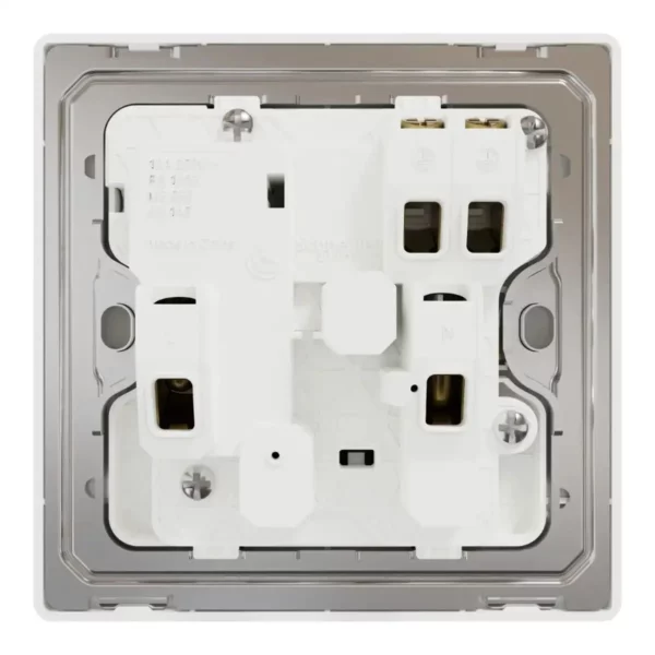 Schneider Switched socket, Unica X, 13A, 250V, 1 gang, Painted White ,NUX15_PW - Image 3