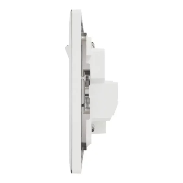 Schneider Switched socket, Unica X, 13A, 250V, 1 gang, Painted White ,NUX15_PW - Image 4