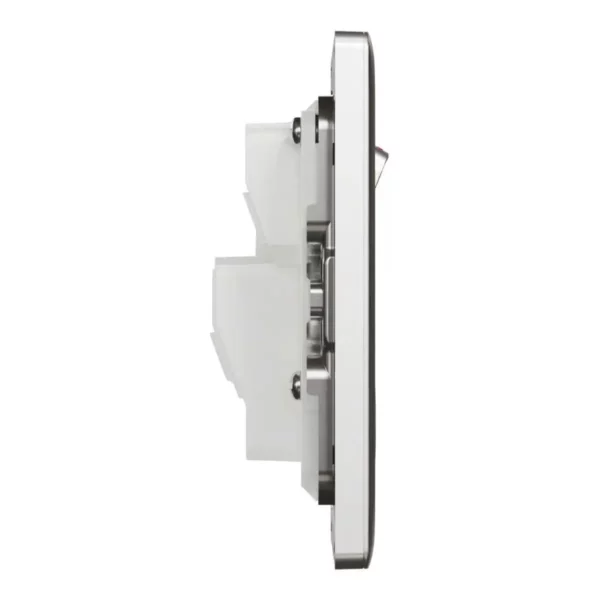 Schneider Switched socket, Unica X, 13A, 250V, 1 gang, Stainless Steel ,NUX15_SS - Image 5