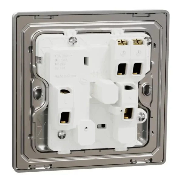 Schneider Switched socket, Unica X, 13A, 250V, 1 gang, Stainless Steel ,NUX15_SS - Image 8